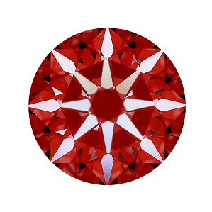 This image shows the diamond’s arrow pattern, viewed from above.
