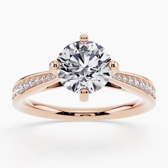 Channel-set diamond ring with a sleek, modern look