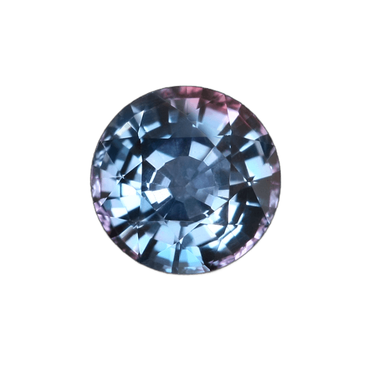 Color-change sapphire shifting from blue to purple in different light