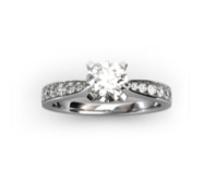 Diamond Side Stones Engagement Ring