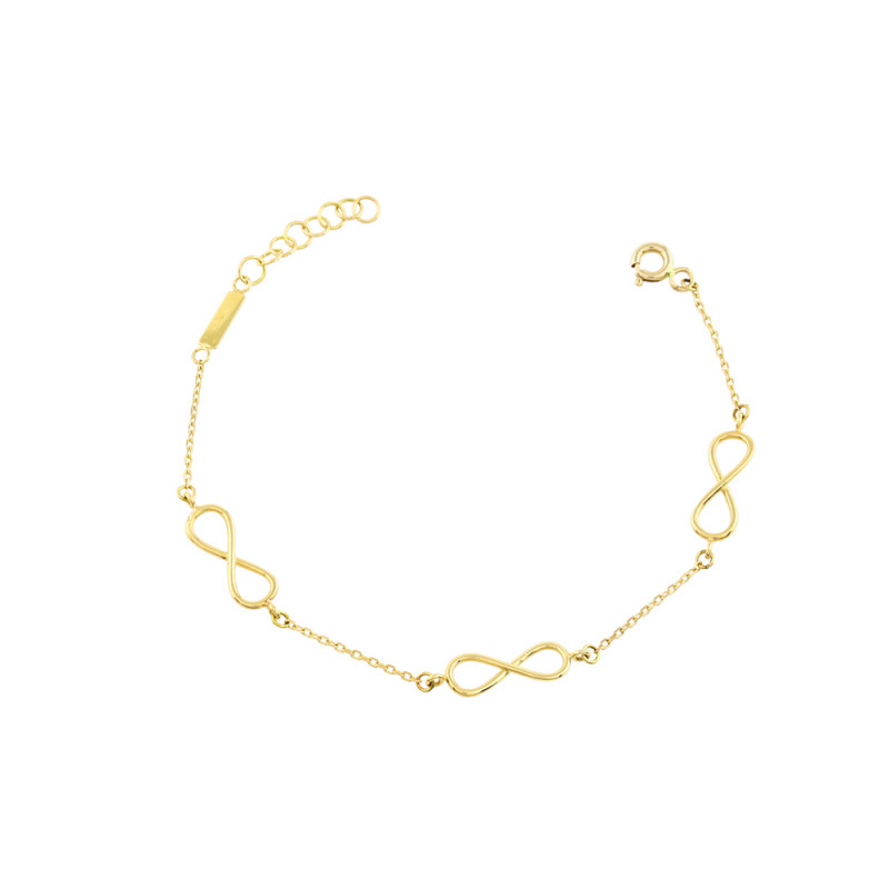 Triple Mini-Infinity Bracelet in 14K Yellow Gold