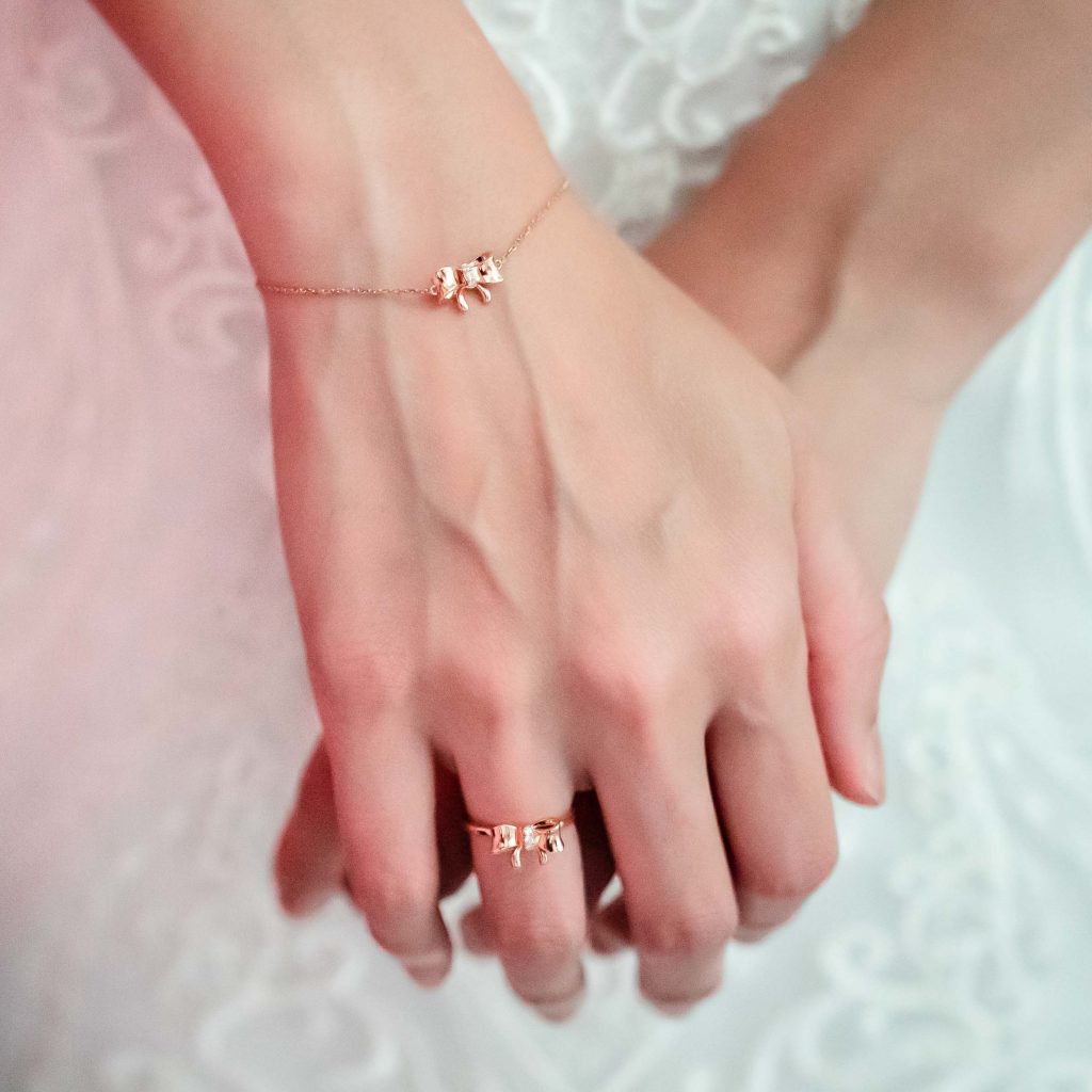 Si Dian Jin Jewellery: Ribbon Diamond Set